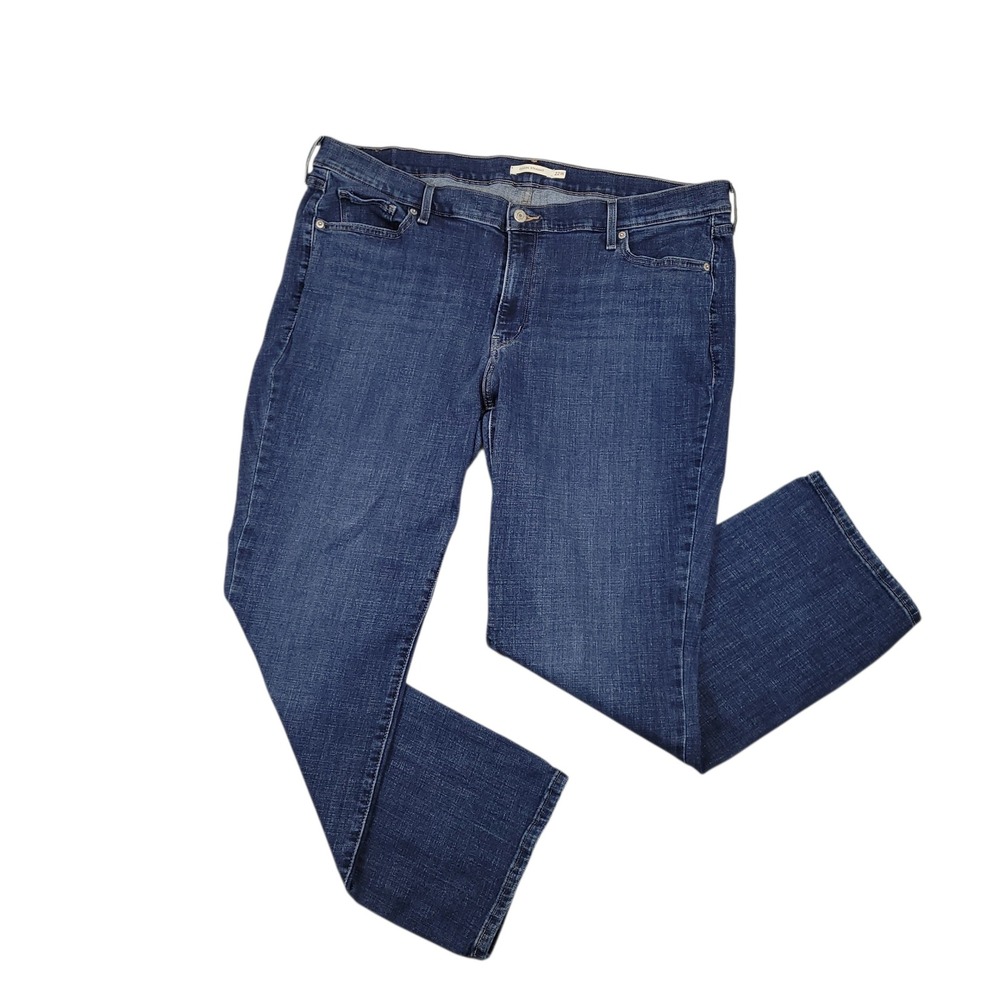 Levis 414 Classic Straight Jeans Womens 22W Plus Size Blue Denim EUC